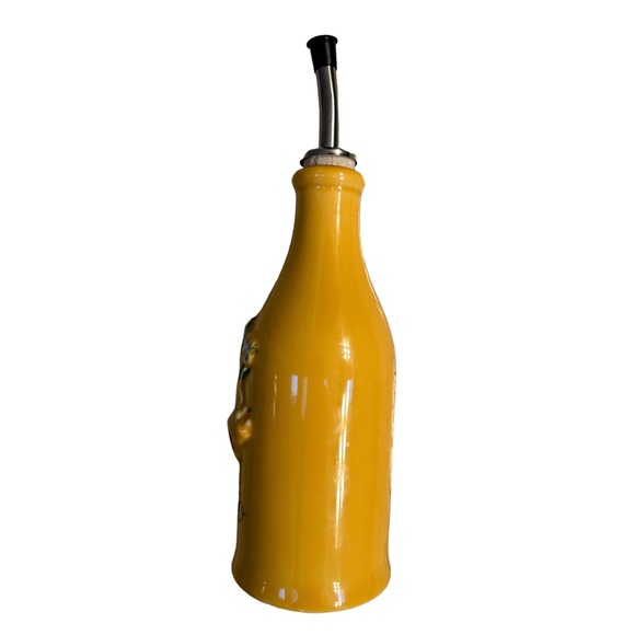 Vintage Revol La Porcelaine France Aceto Yellow Vinegar Decanter with Spout - Picture 4 of 10